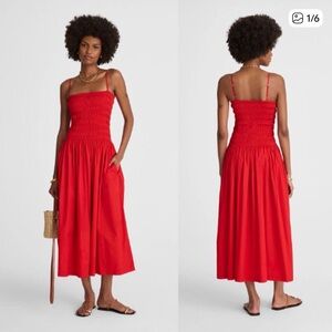 Madewell smocked maxi dress NWT